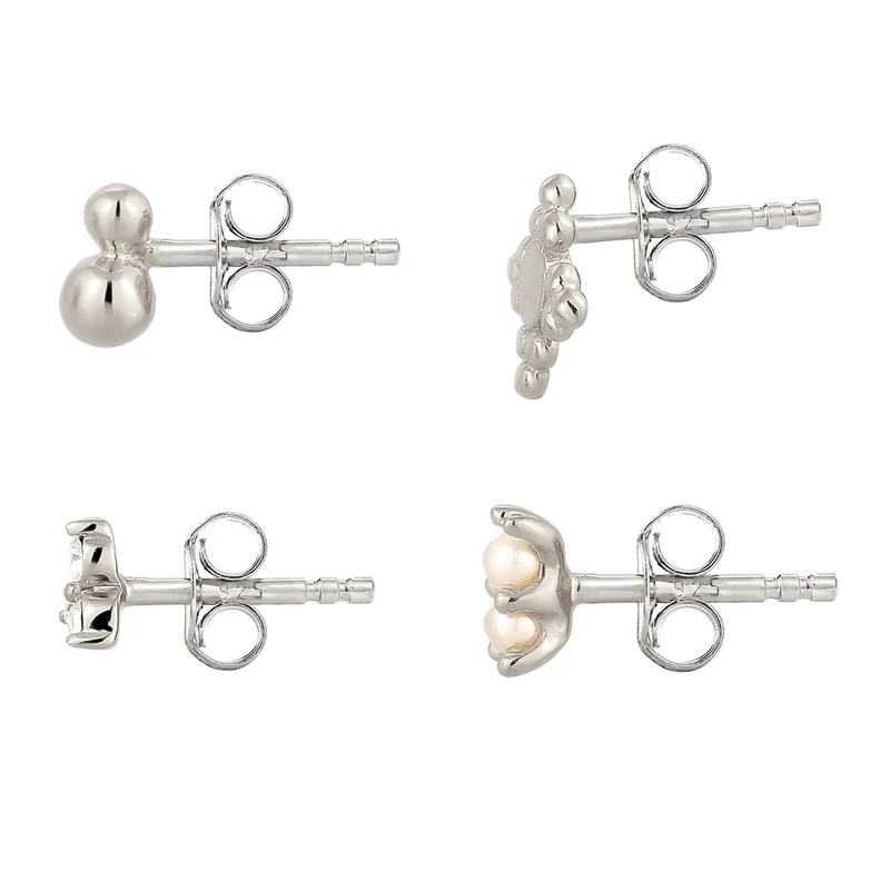 Ohrstecker Set | mit Kristalle von Swarovski® (Weiß)