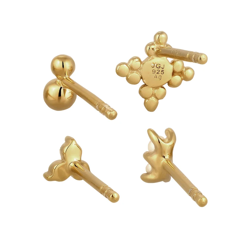 Ohrstecker Set | mit Kristalle von Swarovski® (Weiß)