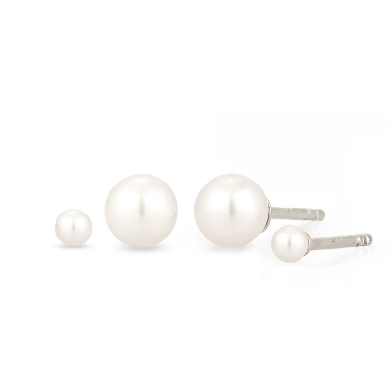 Ohrstecker Set | Perlen von Swarovski® (Weiß)