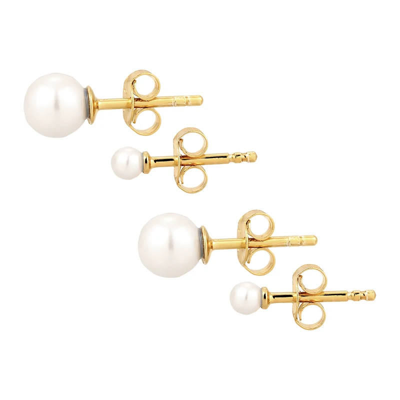 Ohrstecker Set | Perlen von Swarovski® (Weiß)