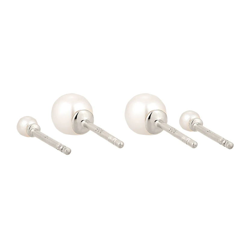 Ohrstecker Set | Perlen von Swarovski® (Weiß)