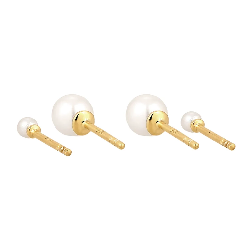 Ohrstecker Set | Perlen von Swarovski® (Weiß)