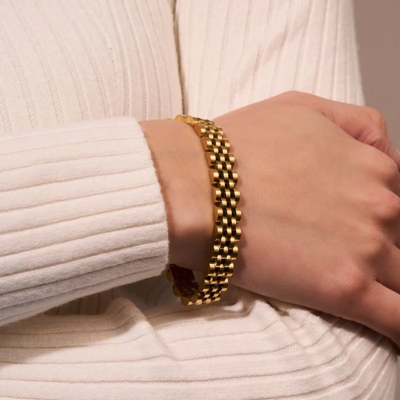 Premium Wavelink Armband 18K Vergoldet