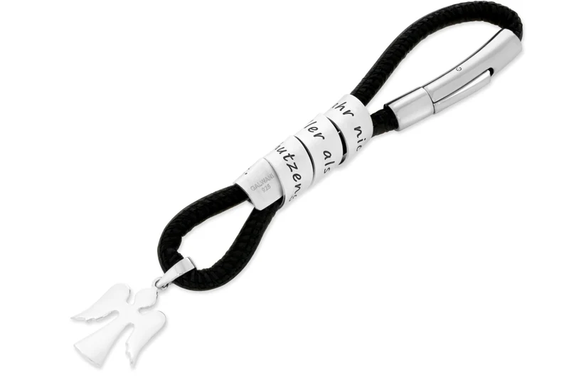 SCHLÜSSELANHÄNGER MIT GRAVUR SCHUTZENGEL GESCHENK MANN HERREN ANHÄNGER