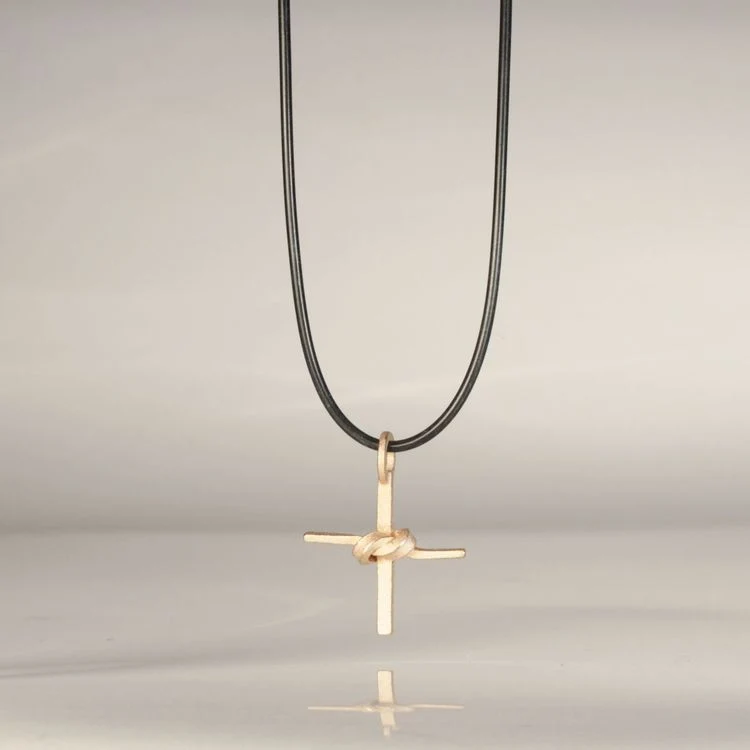925er Silber Anhänger Knotenschmuck Mini Kreuz ANH-24