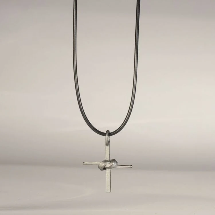 925er Silber Anhänger Knotenschmuck Mini Kreuz ANH-24