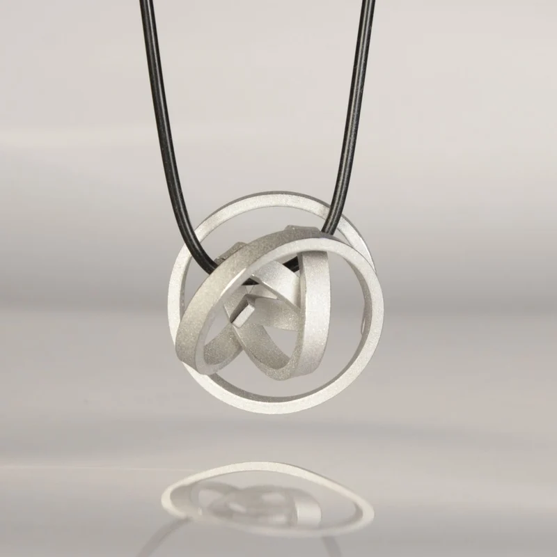 925er Silber Anhänger Knotenschmuck Kugel Knoten ANH-12