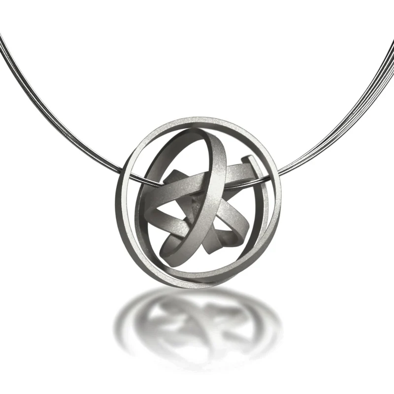 925er Silber Anhänger Knotenschmuck Kugel Knoten ANH-12