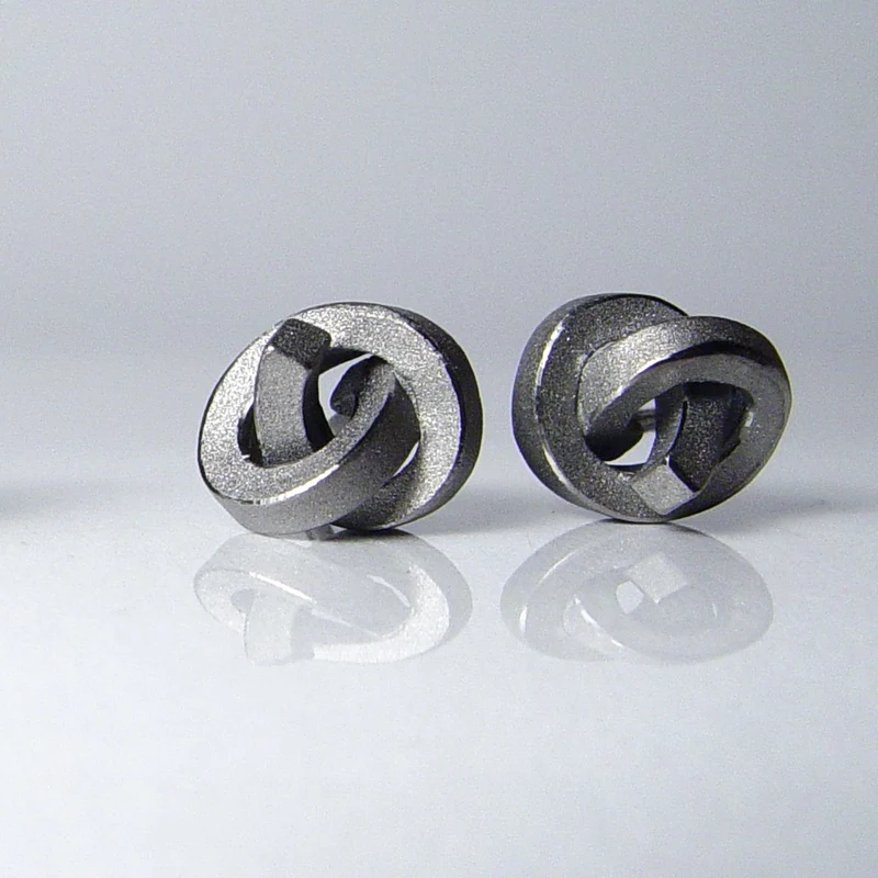 925er Silber Ohrstecker Vergoldet Knotenschmuck Knoten OST-2