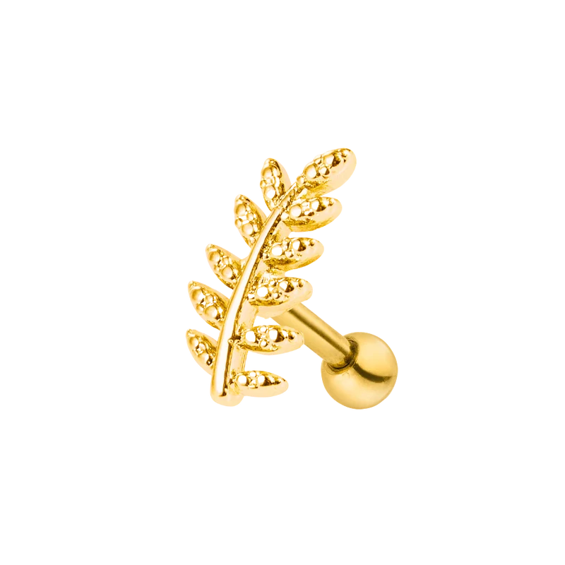 Heavenly Leaf Ohr Piercing 18K Vergoldet