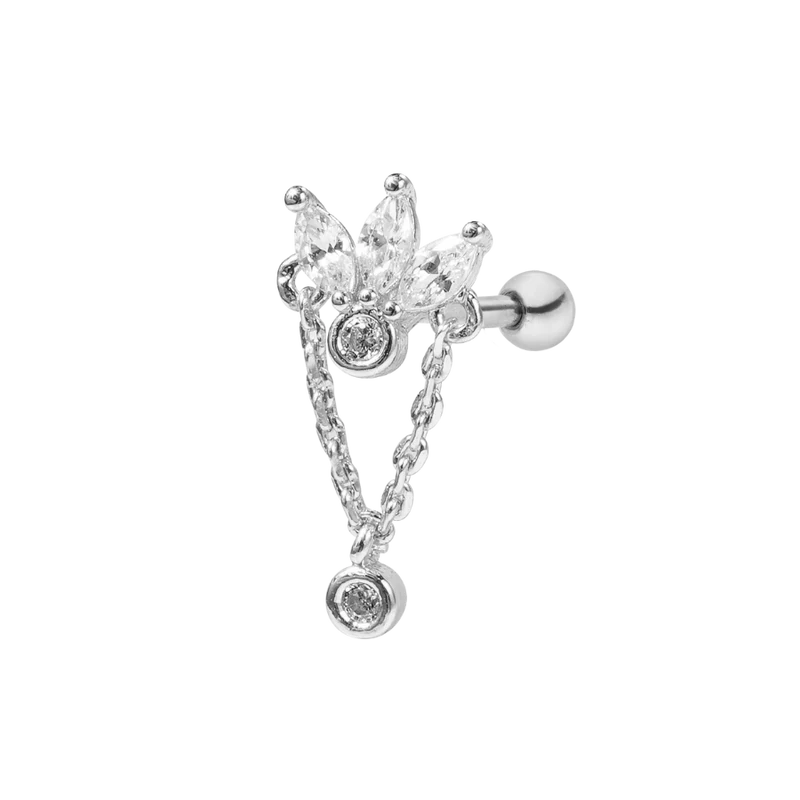 New Lotus Ohr Piercing 18K Vergoldet