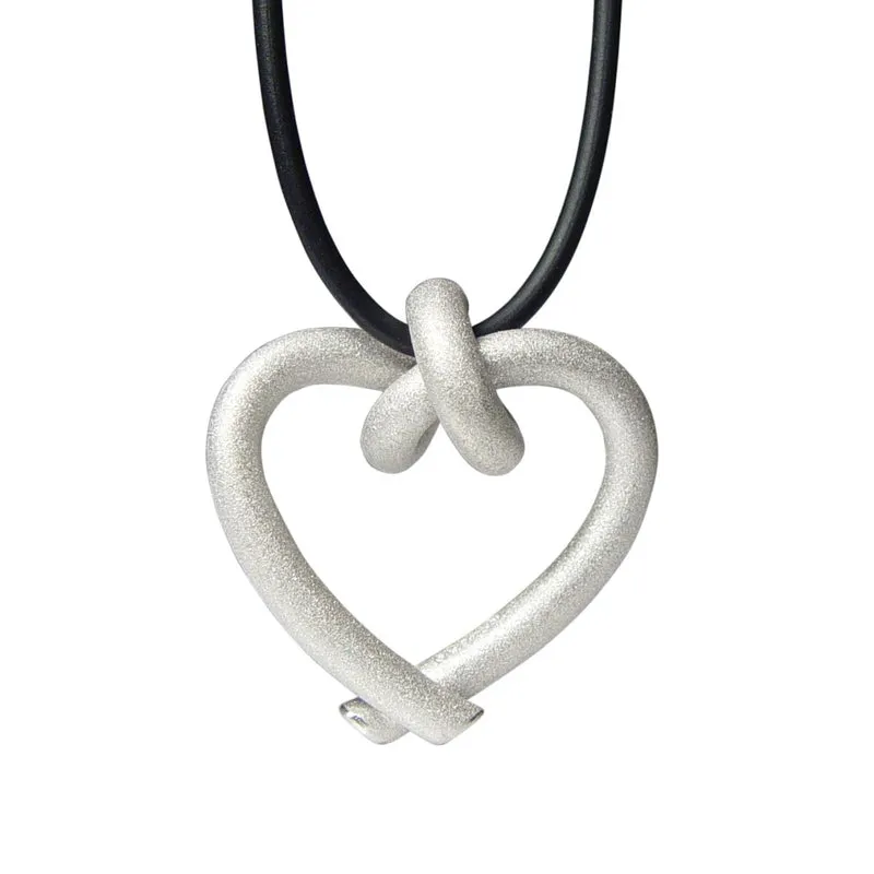925er Silber Anhänger Knotenschmuck Gebundenes Herz ANH-5