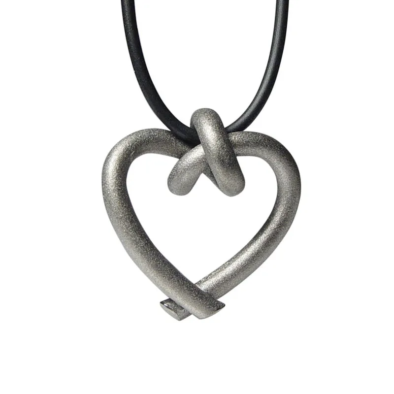 925er Silber Anhänger Knotenschmuck Gebundenes Herz ANH-5