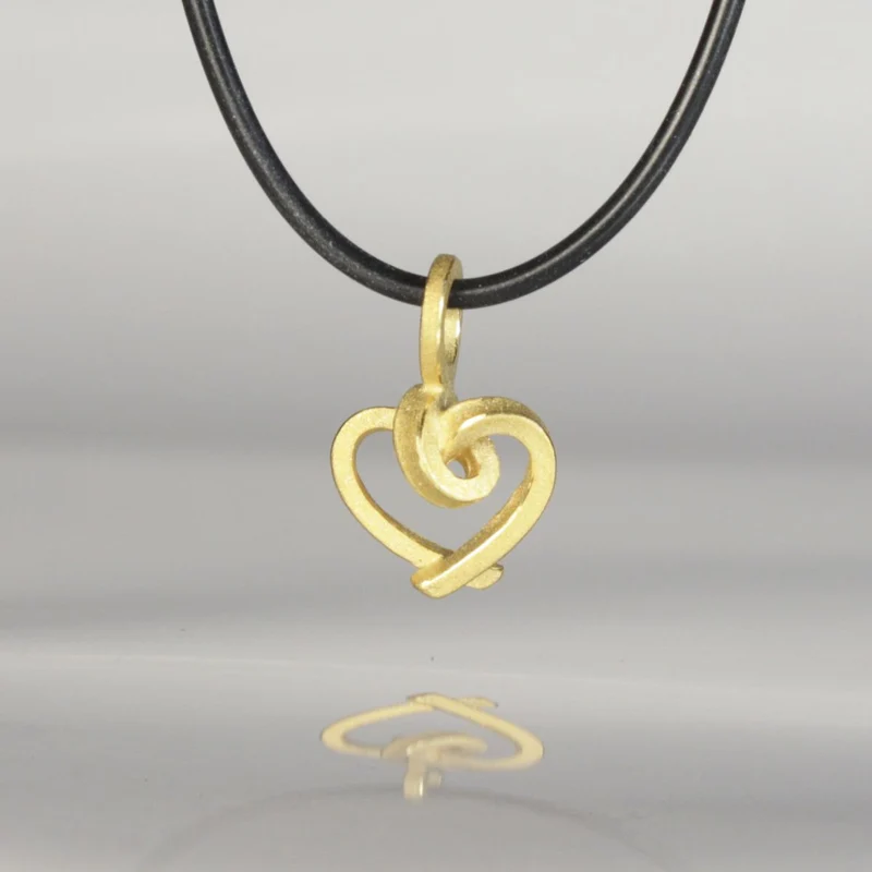925er Silber Anhänger Knotenschmuck Mini Herz ANH-H20