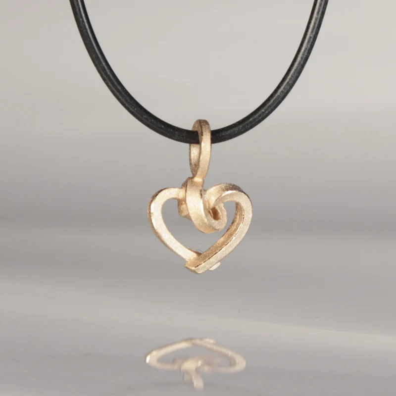 925er Silber Anhänger Knotenschmuck Mini Herz ANH-H20