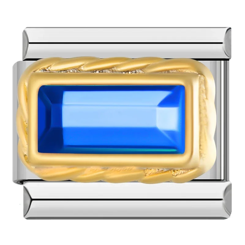 Blauer Stein mit goldenem Rahmen