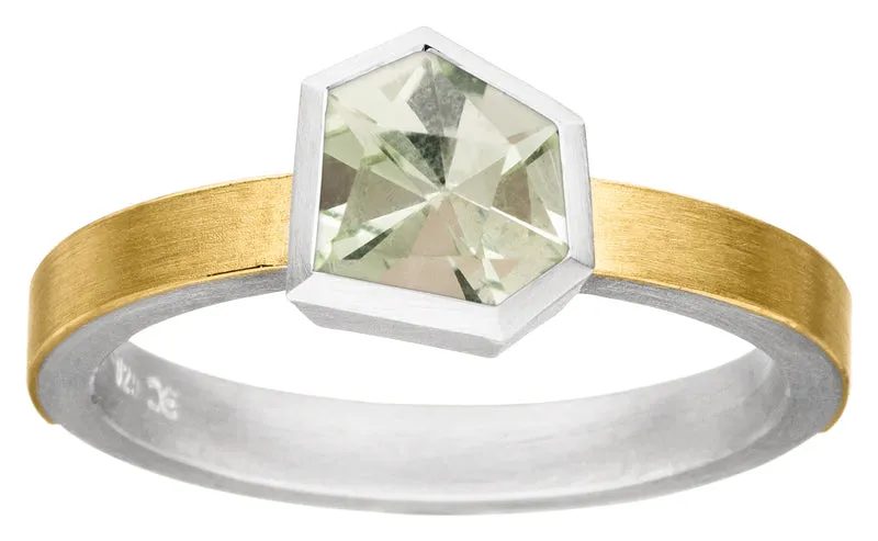 925er Silber Ring feingoldbelegt MANU R1310PL
