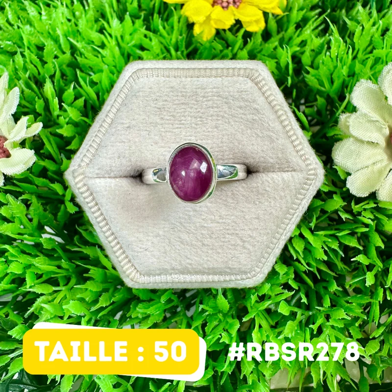 Sternrubinring aus 925er Sterlingsilber #RBSR278