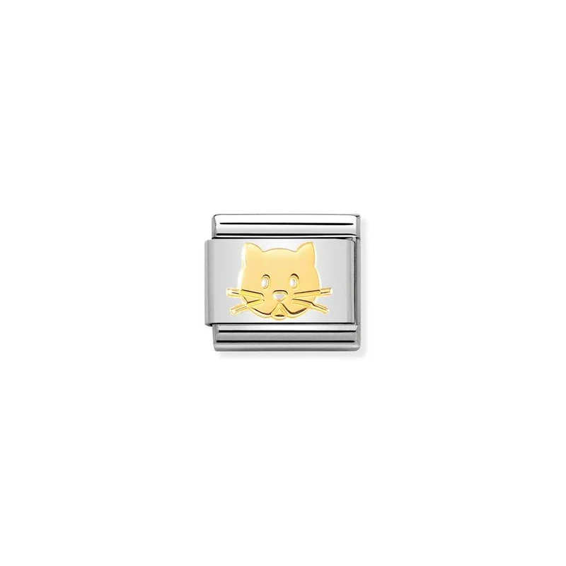 Classic Gold Cat Snout Animals & Pets Charms