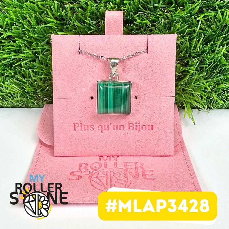 Malachit-Anhänger aus 925er Sterlingsilber #MLAP3428