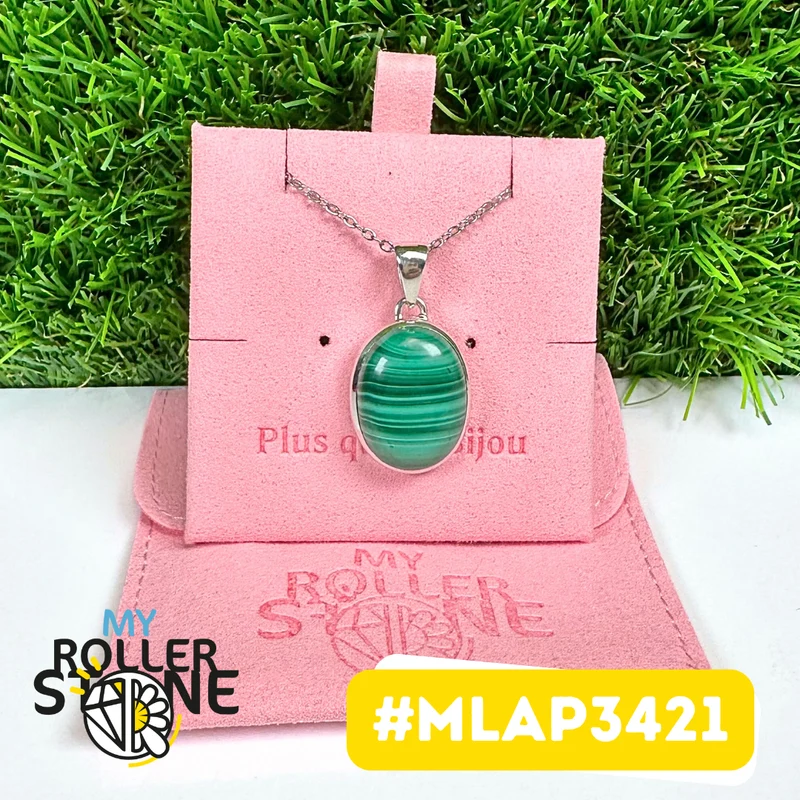 Malachit-Anhänger aus 925er Sterlingsilber #MLAP3421
