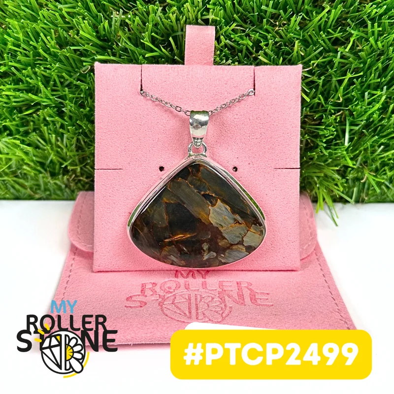 Pietersit-Anhänger, 925er Sterlingsilber #PTCP2499