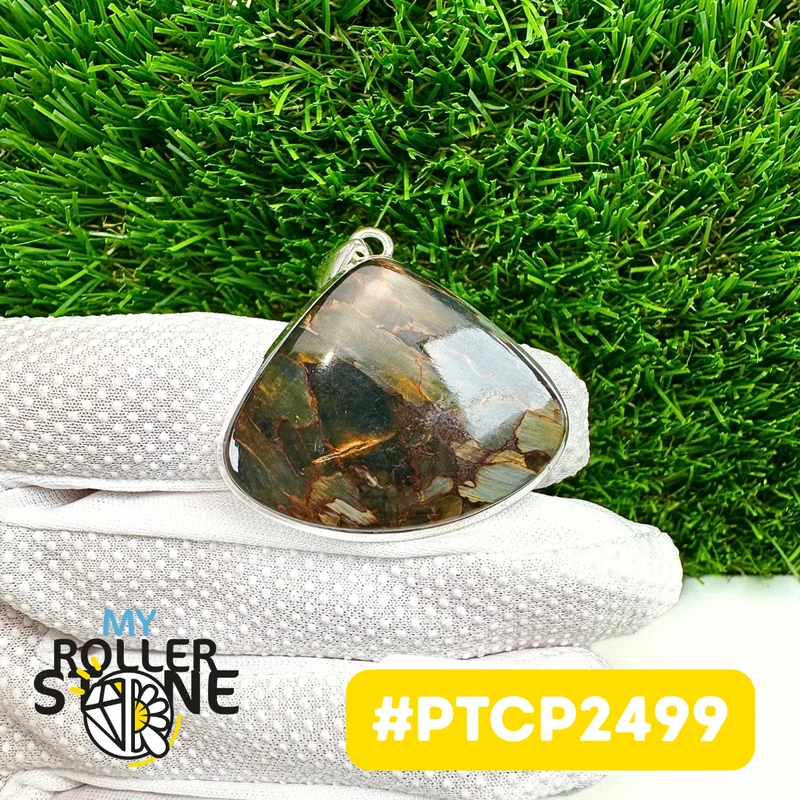 Pietersit-Anhänger, 925er Sterlingsilber #PTCP2499