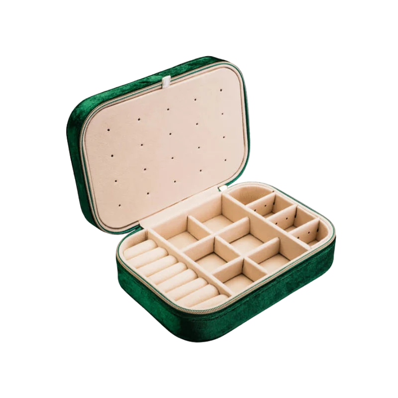 Premium Schmuck Box - Emerald Velvet