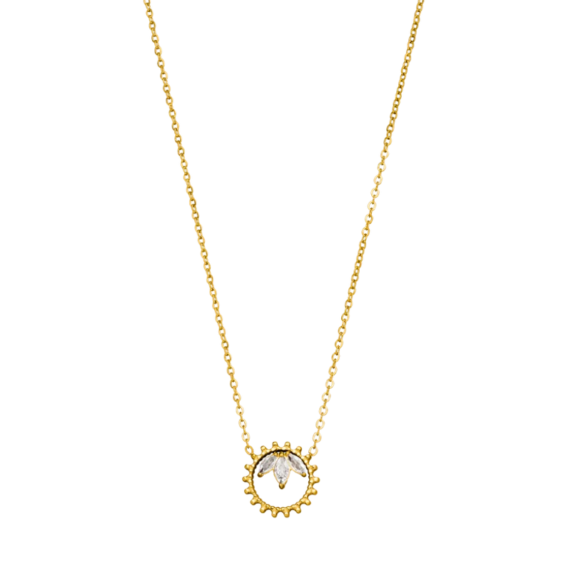 Lotus Sol Kette 14K Vergoldet
