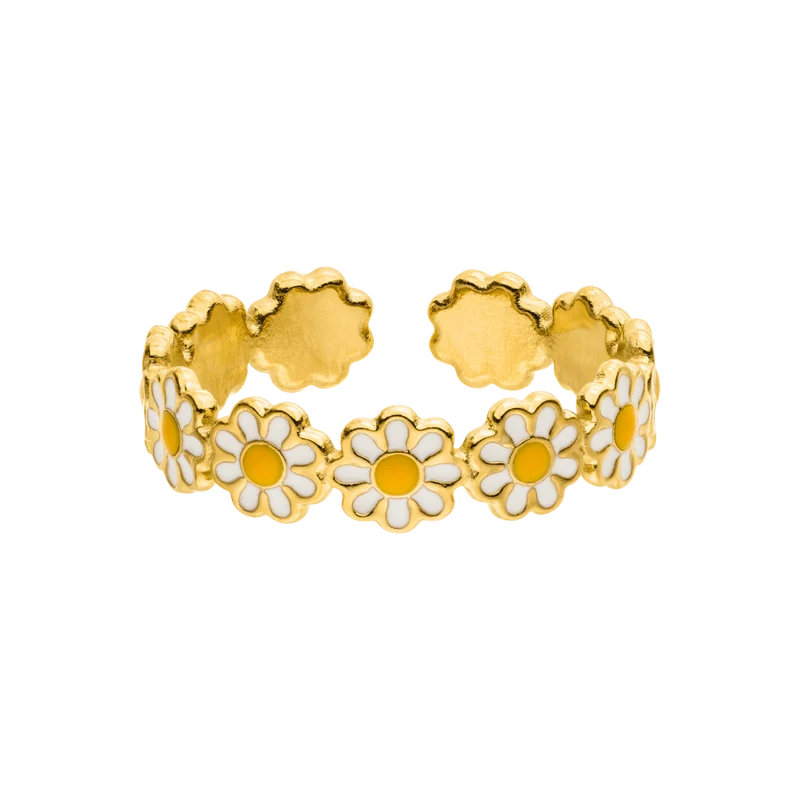 Nereya Sunflower Ring 14K Vergoldet