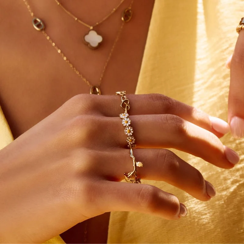 Nereya Sunflower Ring 14K Vergoldet