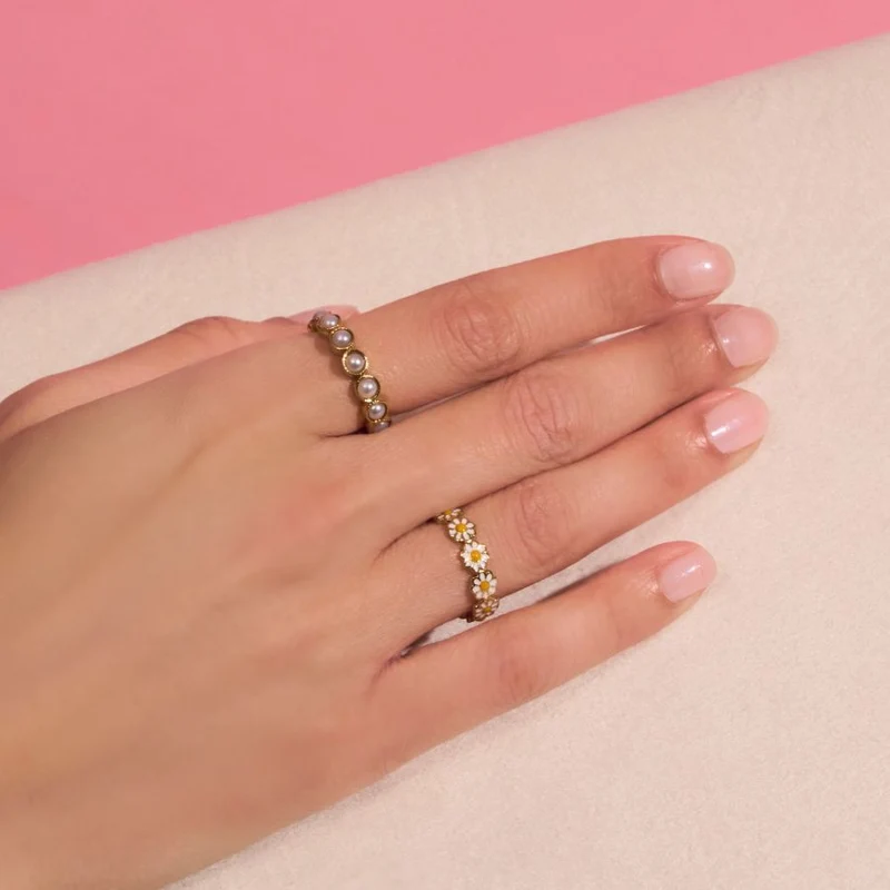 Nereya Sunflower Ring 14K Vergoldet