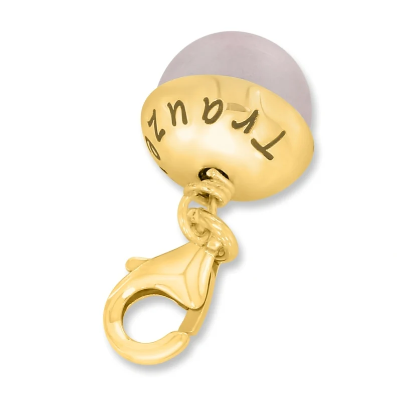 PERLE MIT GRAVUR GASTGESCHENK MIT NAMEN GOLDCHARM GESCHENK TRAUZEUGIN
