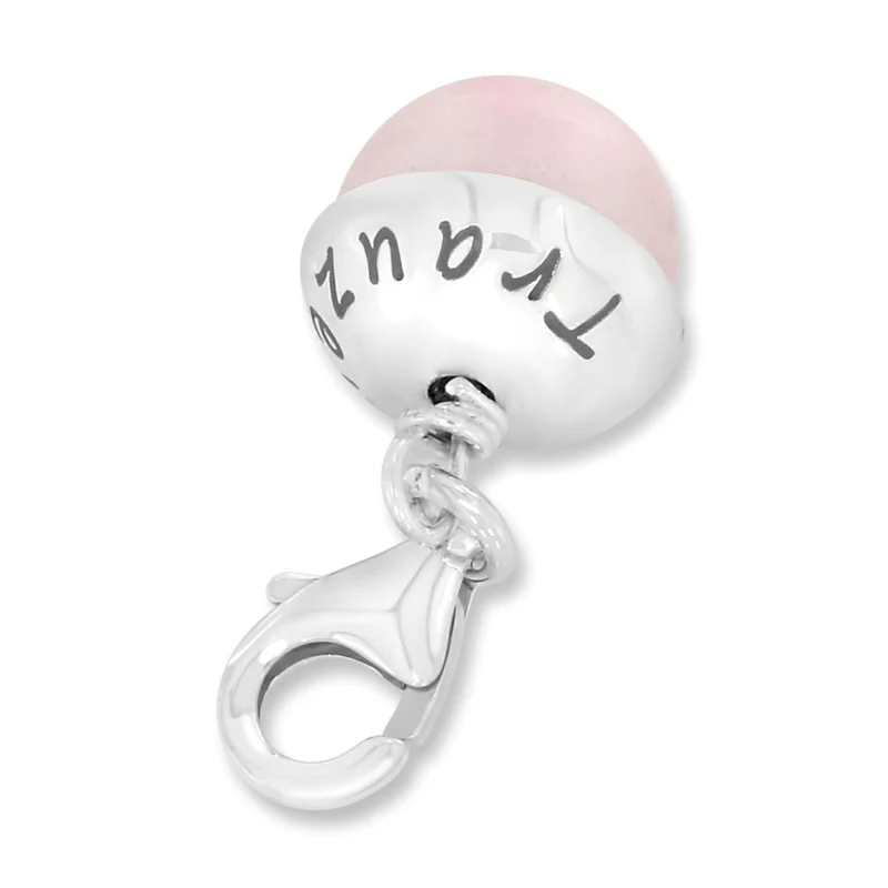 GESCHENK ZUR HOCHZEIT PERLE MIT GRAVUR 925 SILBER NAMENSPERLE TRAUZEUGIN