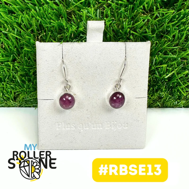 Sternförmige Rubinohrringe aus 925er Sterlingsilber #RBSE13