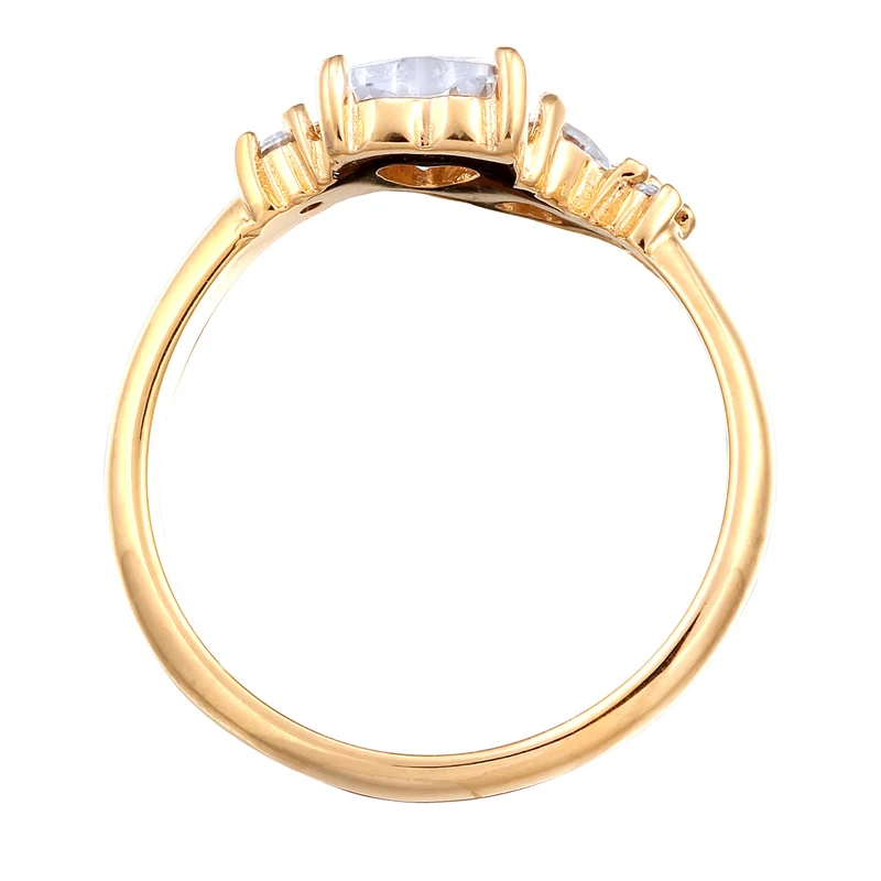 Ring Herzen | Zirkonia (Weiß)