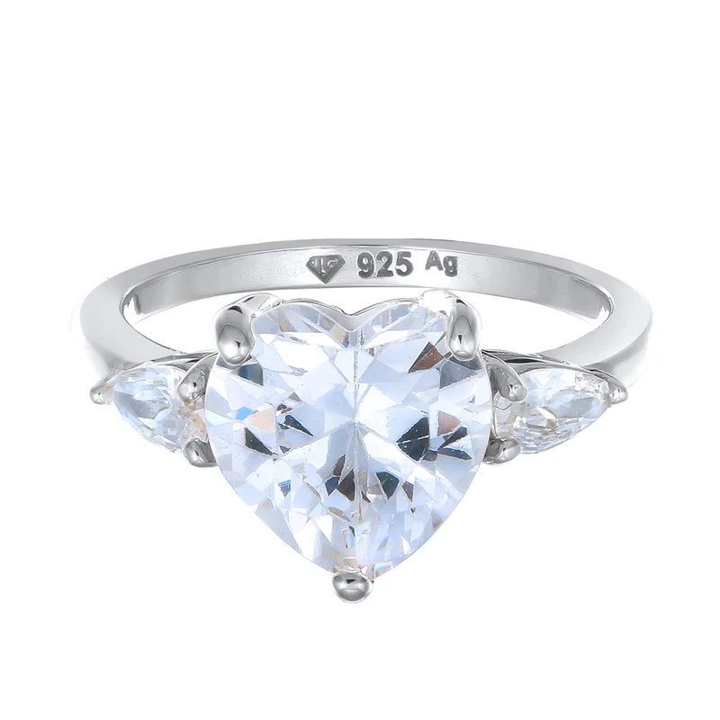 Ring Herz | Zirkonia (Weiß)