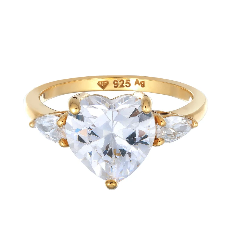 Ring Herz | Zirkonia (Weiß)