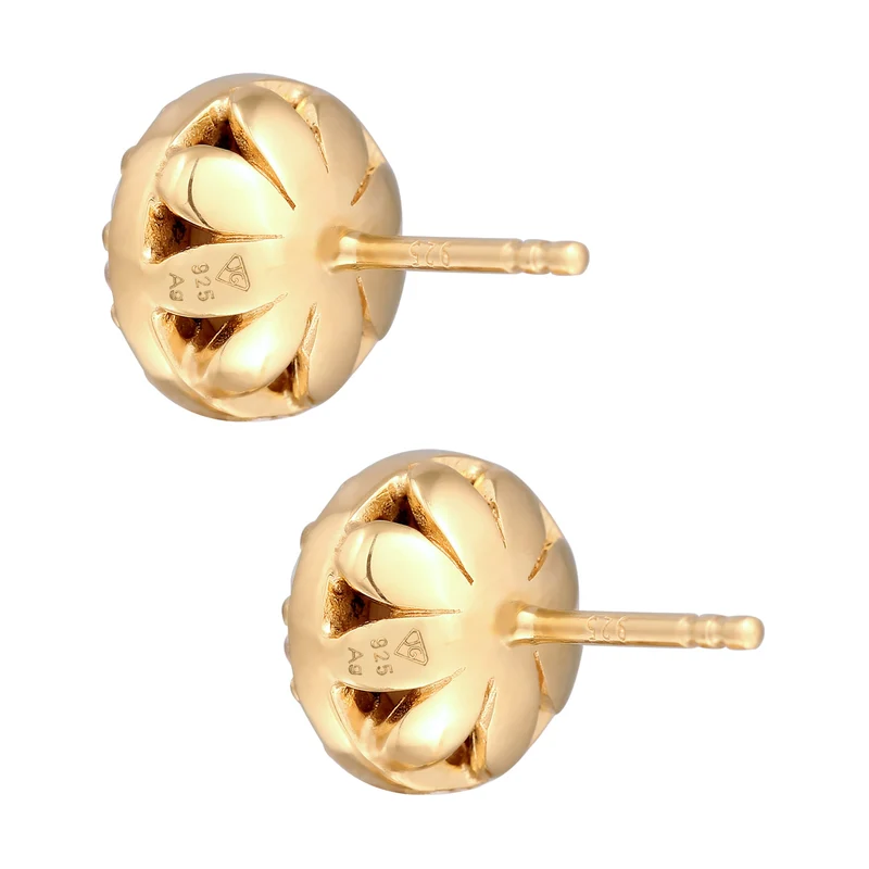 Ohrstecker Rund | Morganite, Topas (Pfirsich, Weiß)