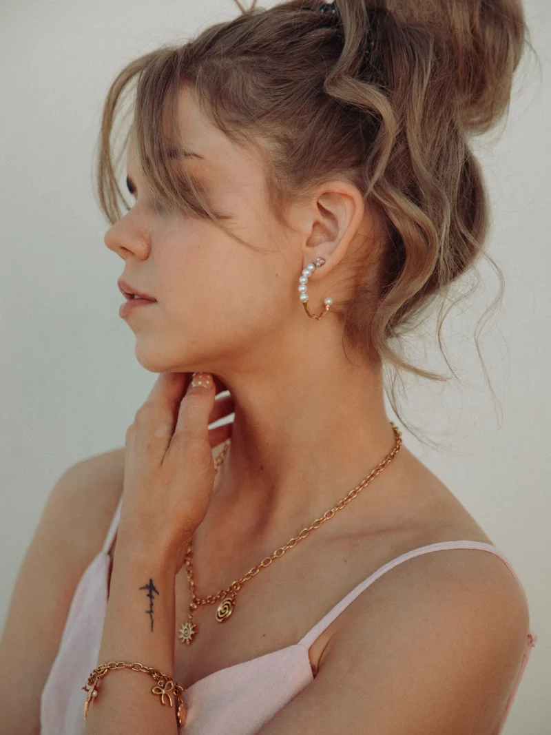 Pearl Crescent Ohrringe
