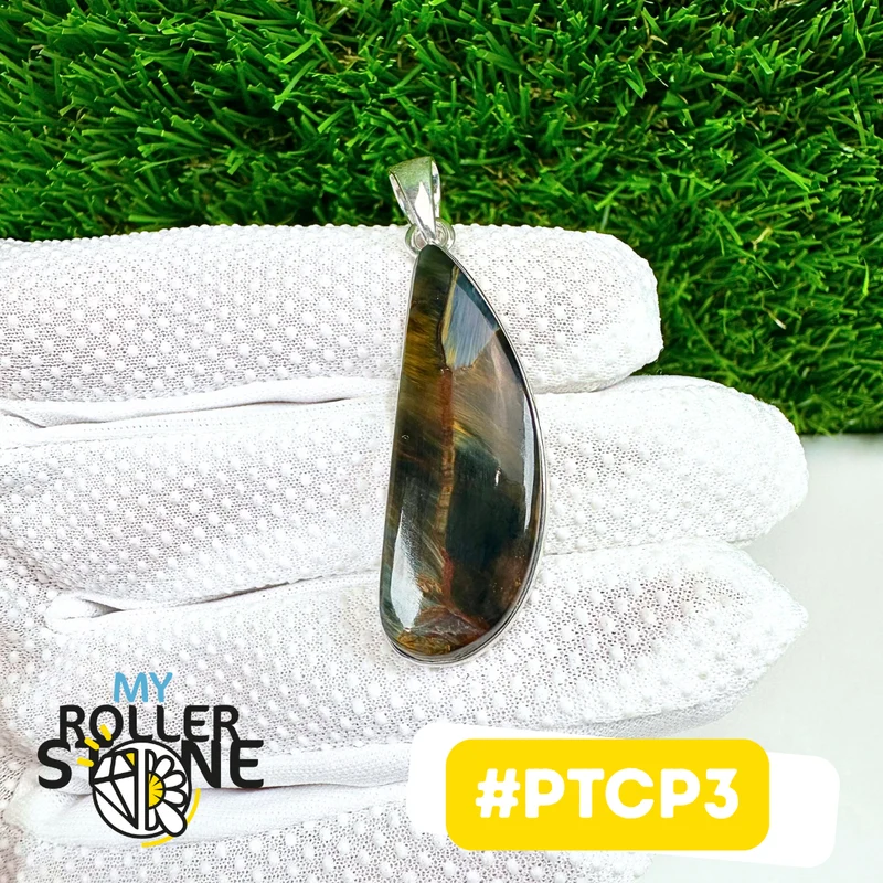 Pietersit-Anhänger, 925er Sterlingsilber #PTCP3