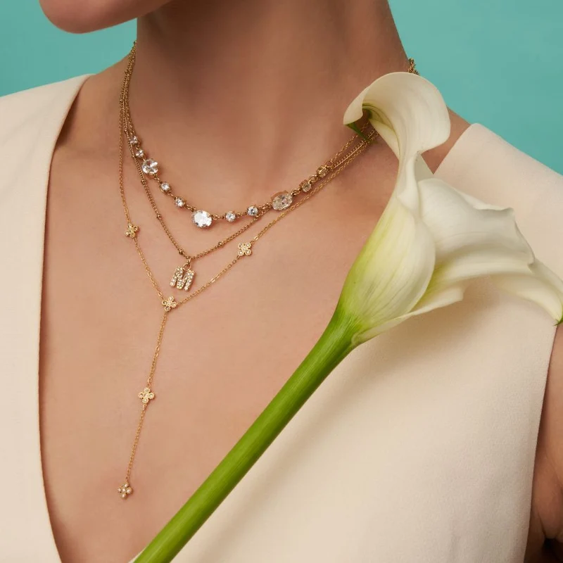 Pave Flower 2.0 Kette 14K Vergoldet