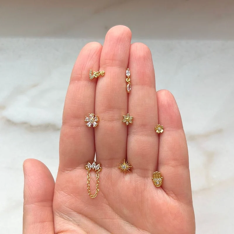 Love Affection Piercing 18K Vergoldet