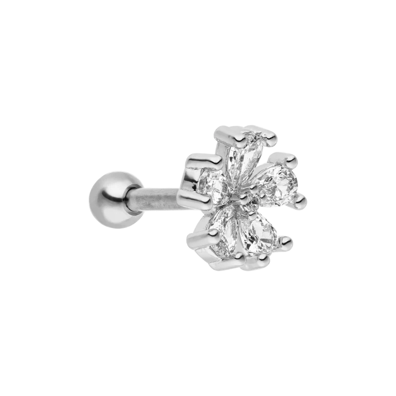 Drop Flower Piercing 18K Vergoldet
