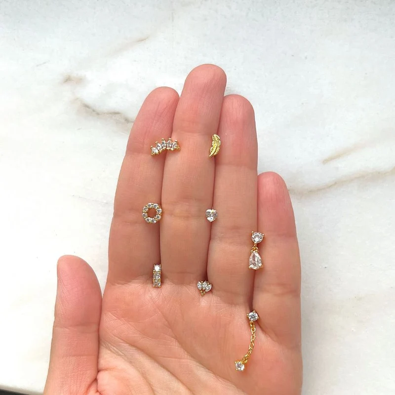 Heart Ohr Piercing Gold