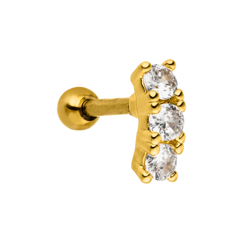 Popular Pave Ohr Piercing 18K Vergoldet