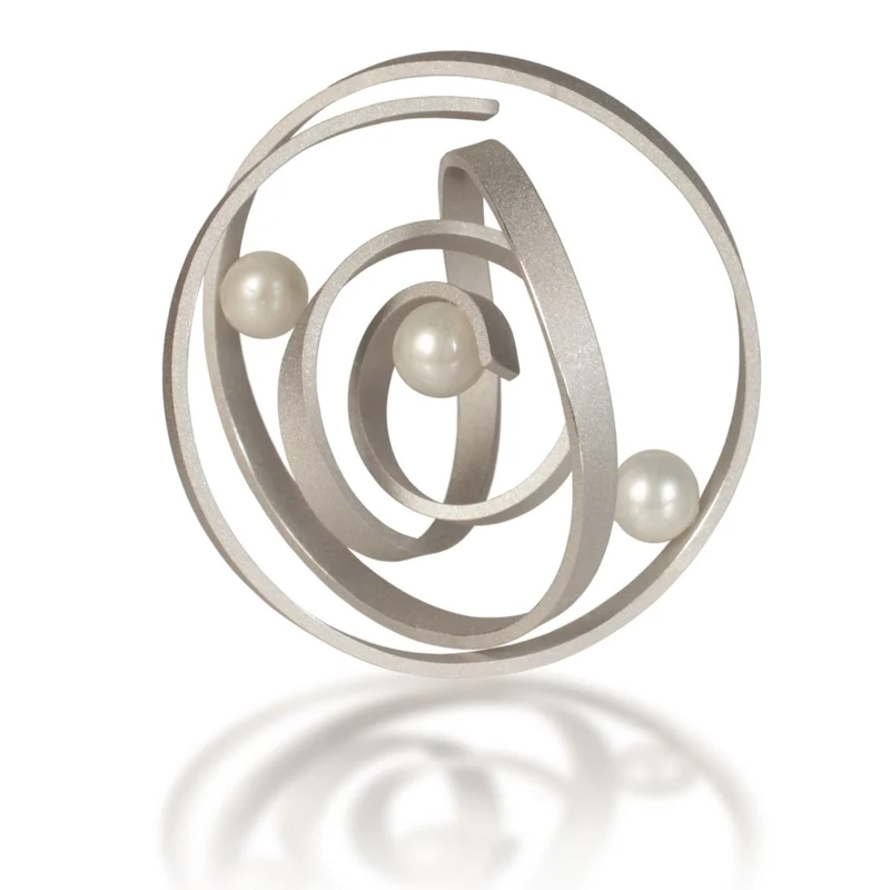 925er Silber Anhänger Knotenschmuck Perl Kugel Knoten ANH-P30-Perle