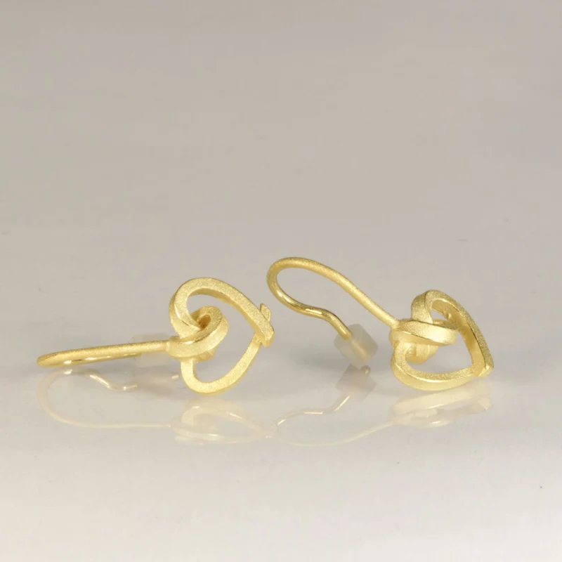 925er Silber Ohrhänger Knotenschmuck Herzen OH-H20