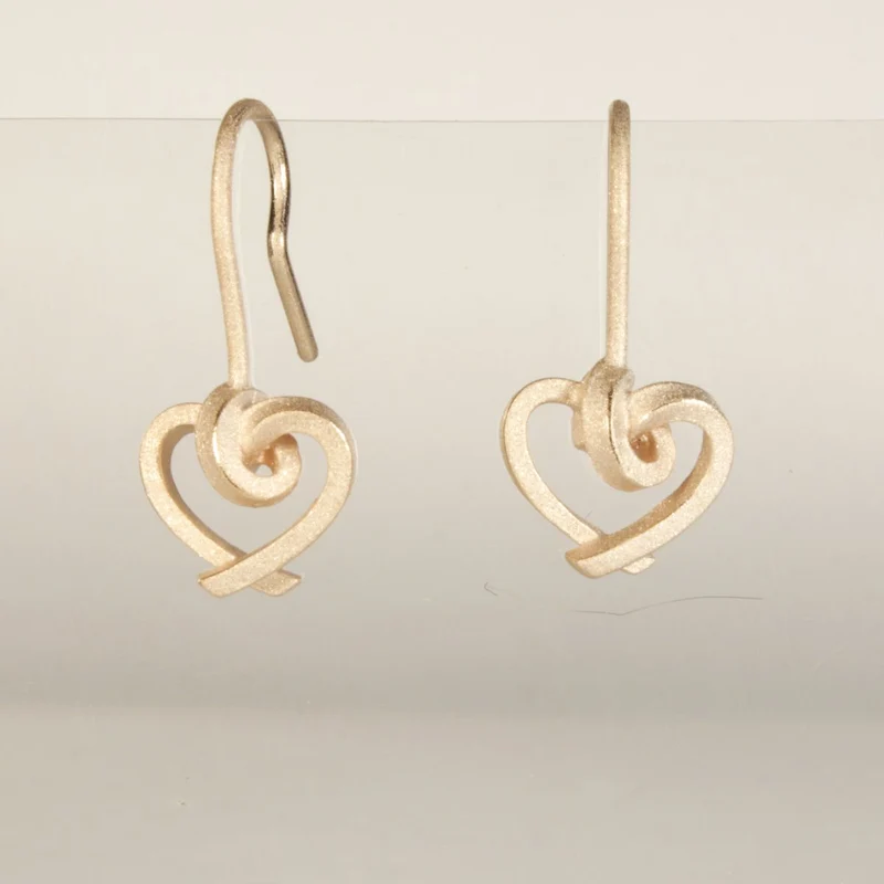925er Silber Ohrhänger Knotenschmuck Herzen OH-H20
