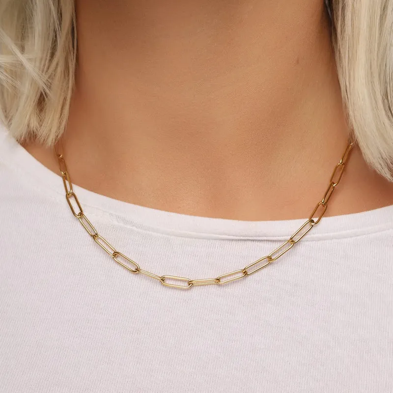 Paperclip Kette | 18K vergoldet